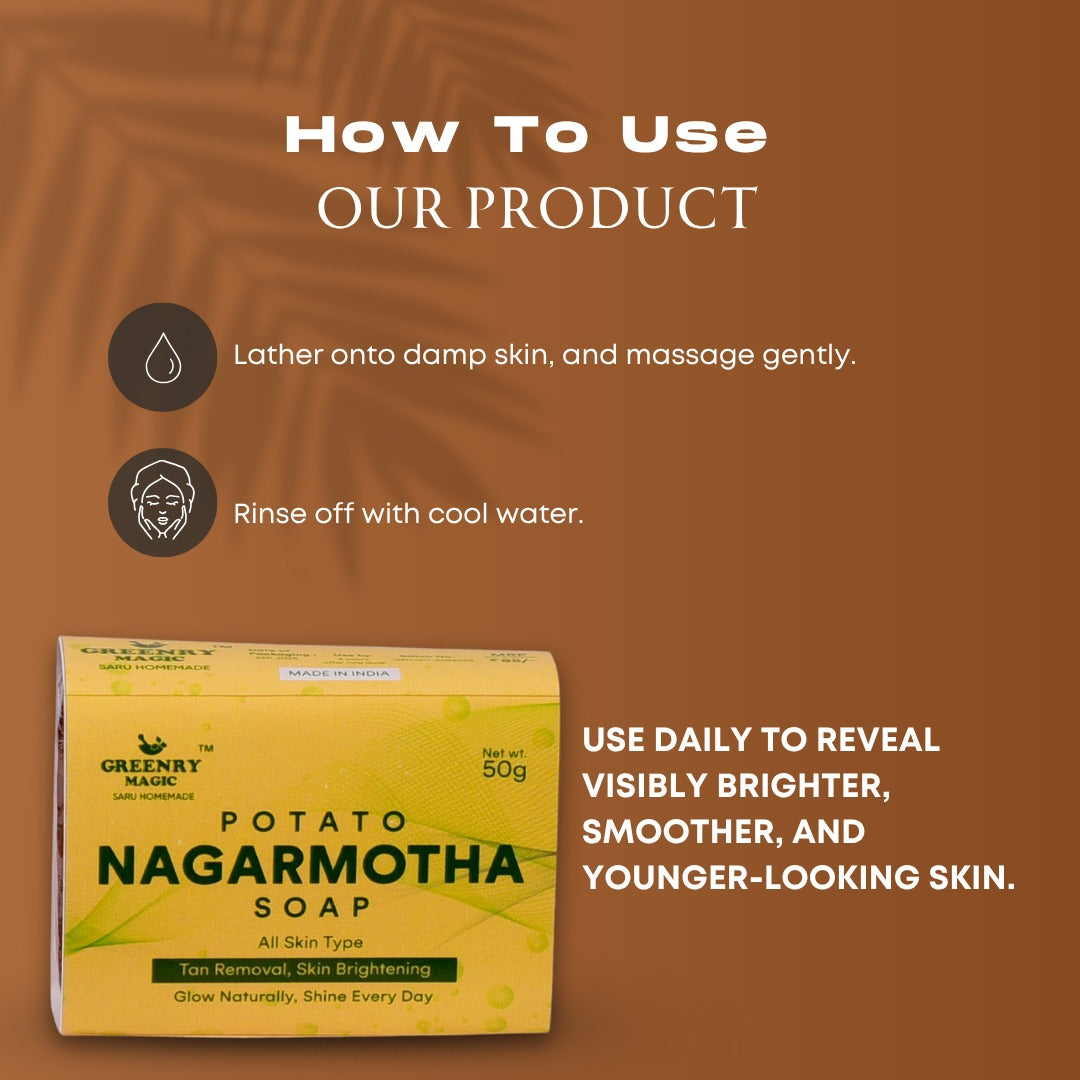 Greenry Magic Potato Nagarmotha Soap – Brighten, Clarify & Refresh Naturally