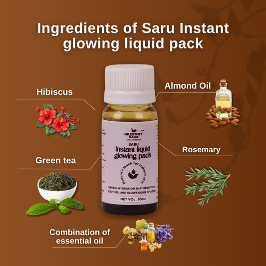 Greenry Magic Saru Instant Liquid Glowing Pack – Instant Radiance & Herbal Brightening