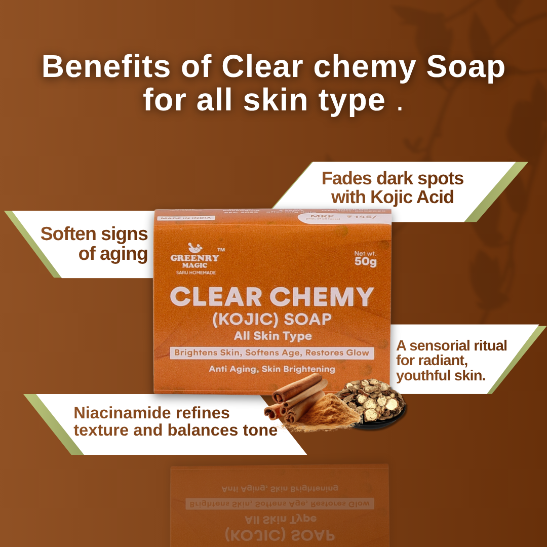 Greenry Magic Clear Chemy (Kojic) Soap – Brighten, Smooth & Clarify Naturally