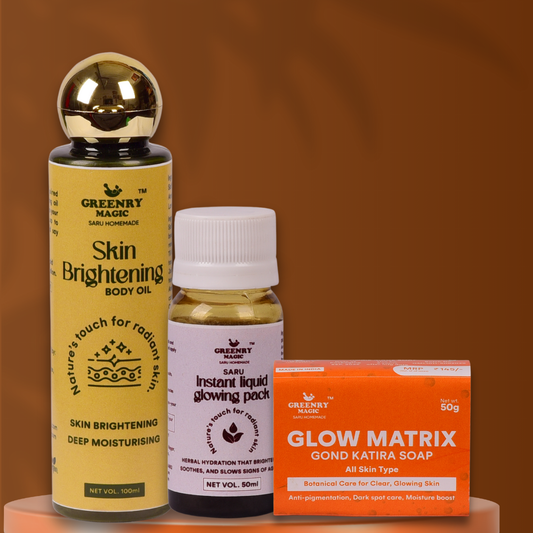 Greenry Magic Skin Brightening Glow Combo – Herbal Radiance & Nourishment Kit