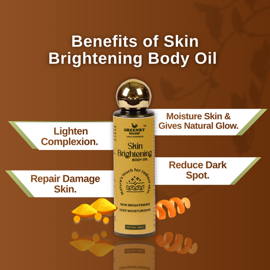 Greenry Magic Skin Brightening Body Oil – Deep Nourishment for Radiant, Glowing Skin