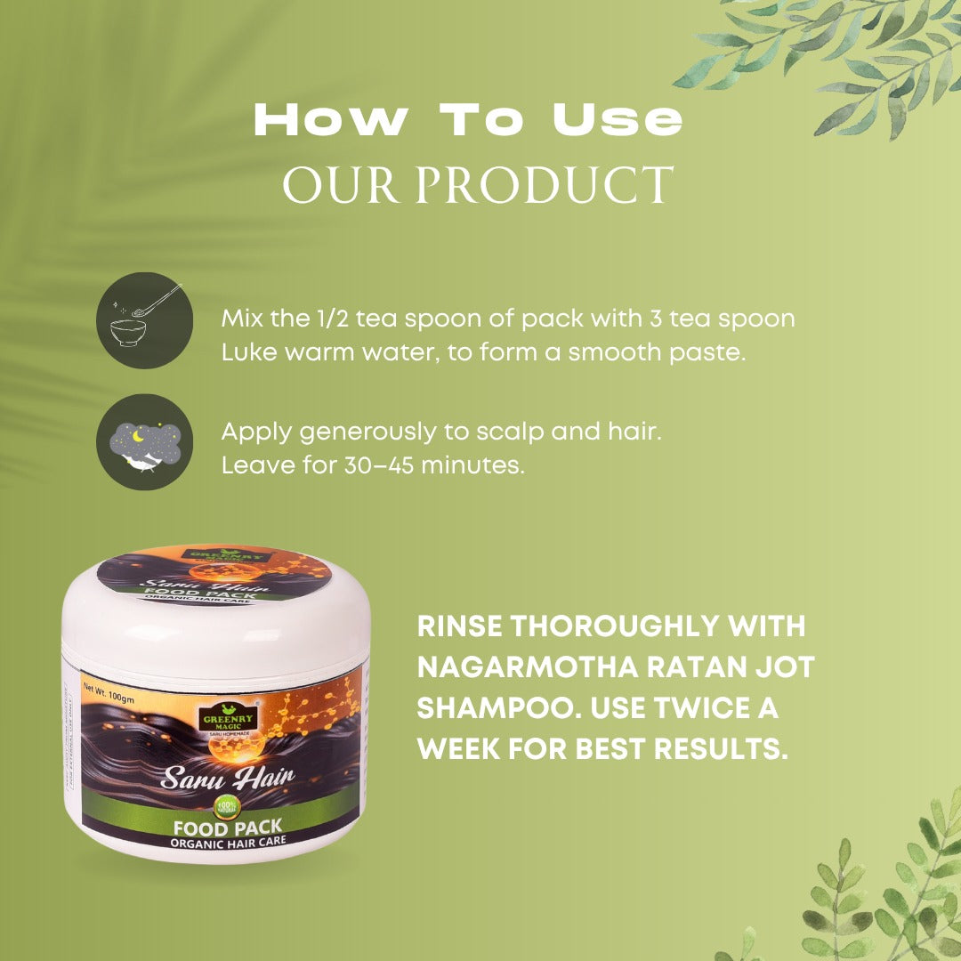 Greenry Magic Saru Hair Food Pack – Nourish, Strengthen & Revive Naturally