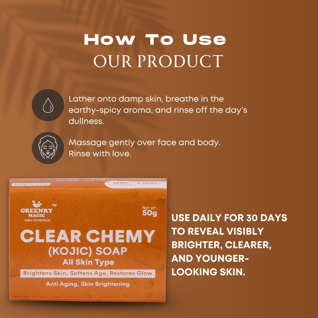 Greenry Magic Clear Chemy (Kojic) Soap – Brighten, Smooth & Clarify Naturally